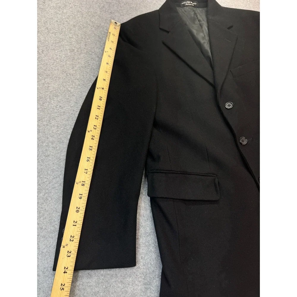 Gianfranco Ruffini Men's Blazer 38R Black Wool Cashmere Blend Italy‎ Classic Fit